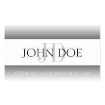 Attorney Lawyer Law Firm Monogram Silver Fade Business Card Template