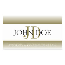 Attorney Lawyer Law Firm Monogram Silver Fade Business Card