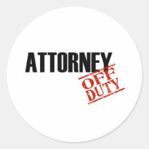 Attorney Light Round Sticker