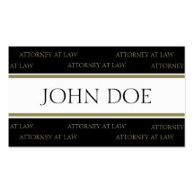 Attorney Paper Gold Stripes W/W Business Card Template
