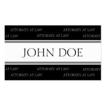 Attorney Paper Silver Stripes W/W Business Cards