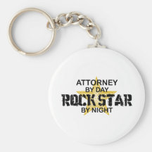 Attorney Rock Star by Night Key Chain