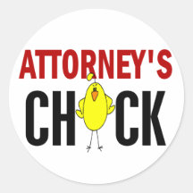 Attorney’s Chick Round Sticker
