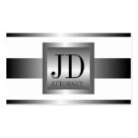 Attorney Silver Metal Metallic Business Card Template