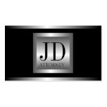 Attorney Silver Metal Metallic Business Cards