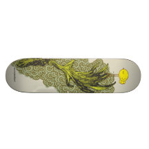 attweetude skate board deck