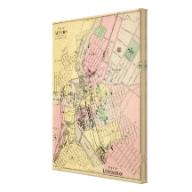 Auburn, Lewiston Stretched Canvas Print