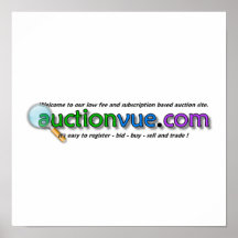 auctionvue.com logo with no auction hammer posters