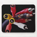 Audio cables in different colours mousemat
