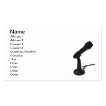 Audio Microphone Business Card Templates