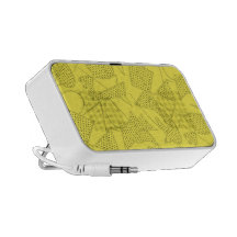Audio Speaker ATOMC BOOMERANG 1950s Retro LEMON