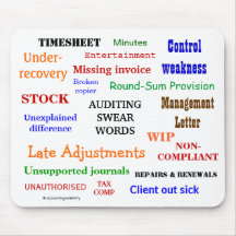 AUDITING SWEAR WORDS mousepad (mulitcolour)