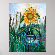 August Sunflower Poster