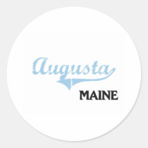 Augusta Maine City Classic Round Stickers