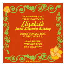 August's Sweet Sixteen Eternal Spring Invitation