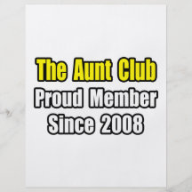 Aunt Club...Since 2008 Personalized Flyer