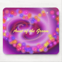 Aunt of the Groom Swirly Heart Mousepad