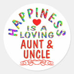 Aunt & Uncle Happiness Round Sticker
