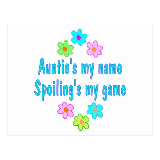 Auntie Spoils Postcard