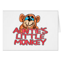Auntie's Little Monkey Tshirts and Gifts Cards