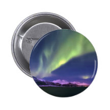 Aurora Borealis above Lyngenfjorden Norway Buttons