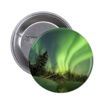 Aurora Borealis Pinback Buttons