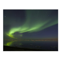 Aurora Borealis reflected in Arctic Ocean 2 Post Cards