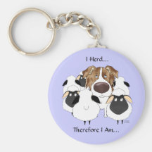 Aussie - I Herd Therefore I Am Keychains