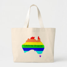 Aussie Rainbow Tote Bags - customisable
