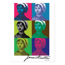 AustenPop -- Jane Austen, Warhol style Post Cards