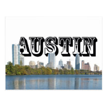 Austin Texas Skyline with Austin in the Sky Post Cards