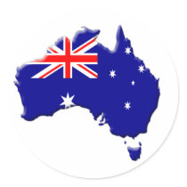 Australia-flag-country-bevelled-edge Round Sticker