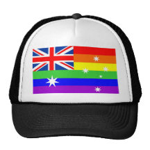 australia gay proud rainbow flag homosexual hat