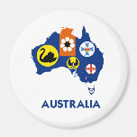 AUSTRALIA MAP FRIDGE MAGNET