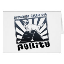 Australian Cattle Dog Agility A-Frame Greeting Card
