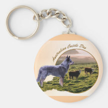Australian Cattle Dog Art Keychains
