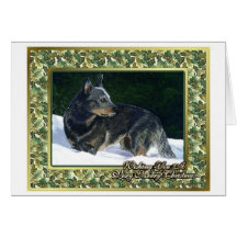 Australian Cattle Dog Blank Christmas Card