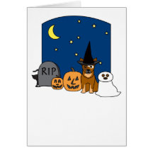 Australian Cattle Dog Halloween Greeting Card
