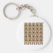 Australian Cattle Dog in the Herd Keychains