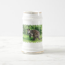 Australian Kangaroo Beer Stein Mug