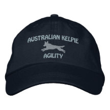 Australian Kelpie Agility Embroidered Hat (Blue)