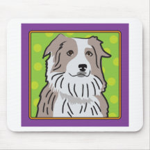 Australian Shepherd Cartoon Mousepads