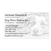 Australian Shepherd dog art Business Card Templates