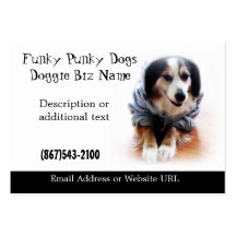 Australian Shepherd Dog in Hoodie Card Business Card