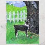 Australian Shepherd sees squirrel Flyer Design