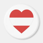 Austria (civil) Flag Heart Fridge Magnets