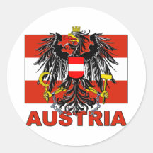 Austria Coat of Arms Round Sticker