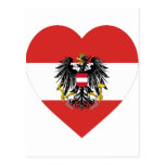 Austria Flag Heart Post Card