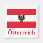 Austria Flag with Name in German Magnet