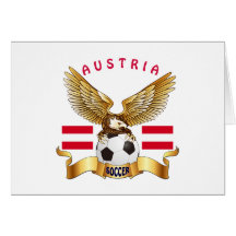 Austria Football Designs Greeting Card